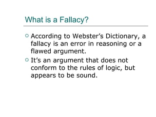 Fallacies[1] | PPT