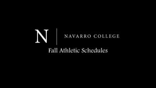Fall Athletic Schedules
 
