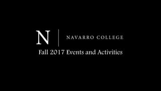 Fall 2017 Events and Activities
 