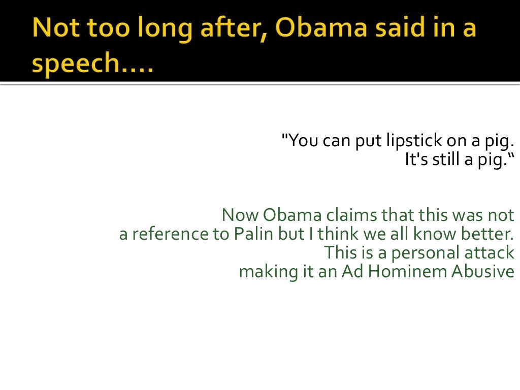 Fallacy lecture slippery slope, ad hominem, hasty generalization