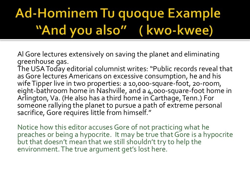 Fallacy lecture slippery slope, ad hominem, hasty generalization