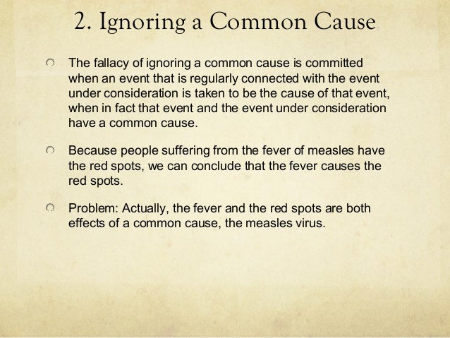 what is cause and effect fallacy