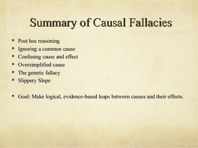 fallacy review causal argument essay