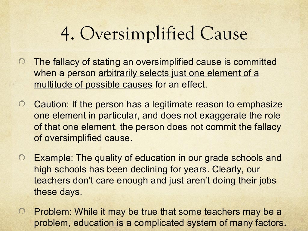 what is fallacy cause