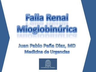 Falla RenalMioglobinúrica Juan Pablo Peña Diaz, MDMedicina de Urgencias 