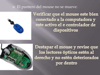    El puntero del mouse no se mueve:
 