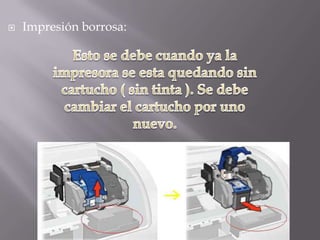    Impresión borrosa:
 