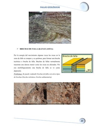 Brecha De Falla Roca Fallas geologicas informe | PDF