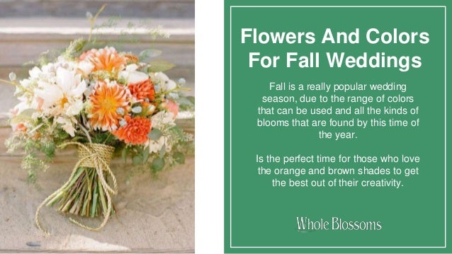 Choose Amazing Flowers For Your Fall Wedding Centerpieces