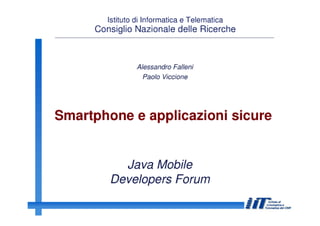 Falleni Security in mobile JMDF Second Meeting