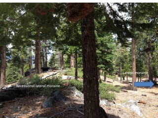 Recessional lateral moraine
Lateral moraine
 