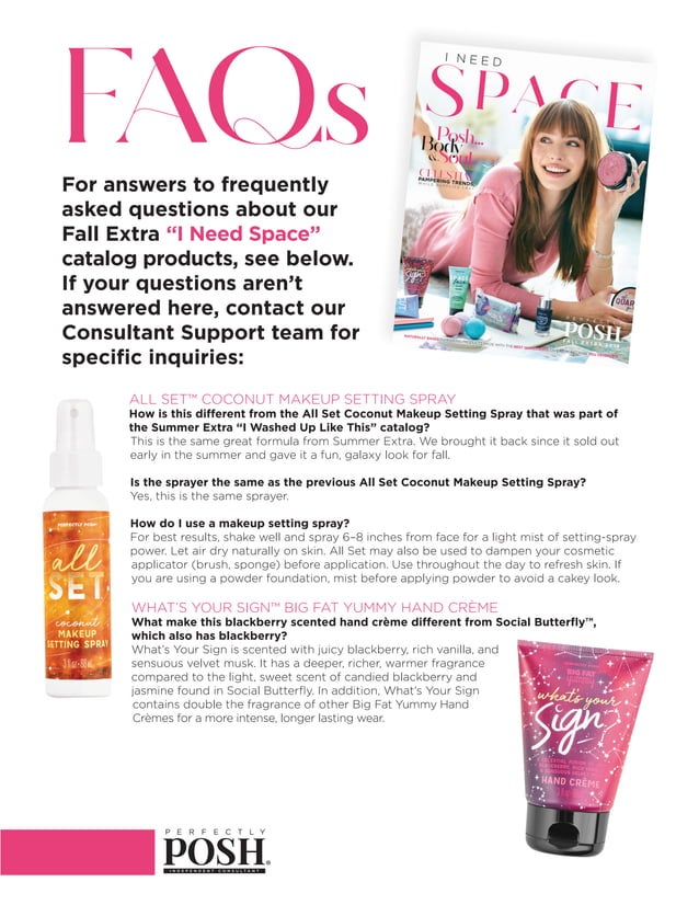 Perfectly Posh Fall extra Faqs PDF