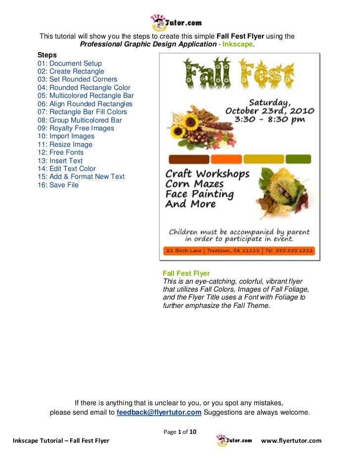 Inkscape Tutorial Advertisement | inkscape fall fest flyer tutorial Inkscape Tutorial Advertisement | inkscape fall fest flyer tutorial