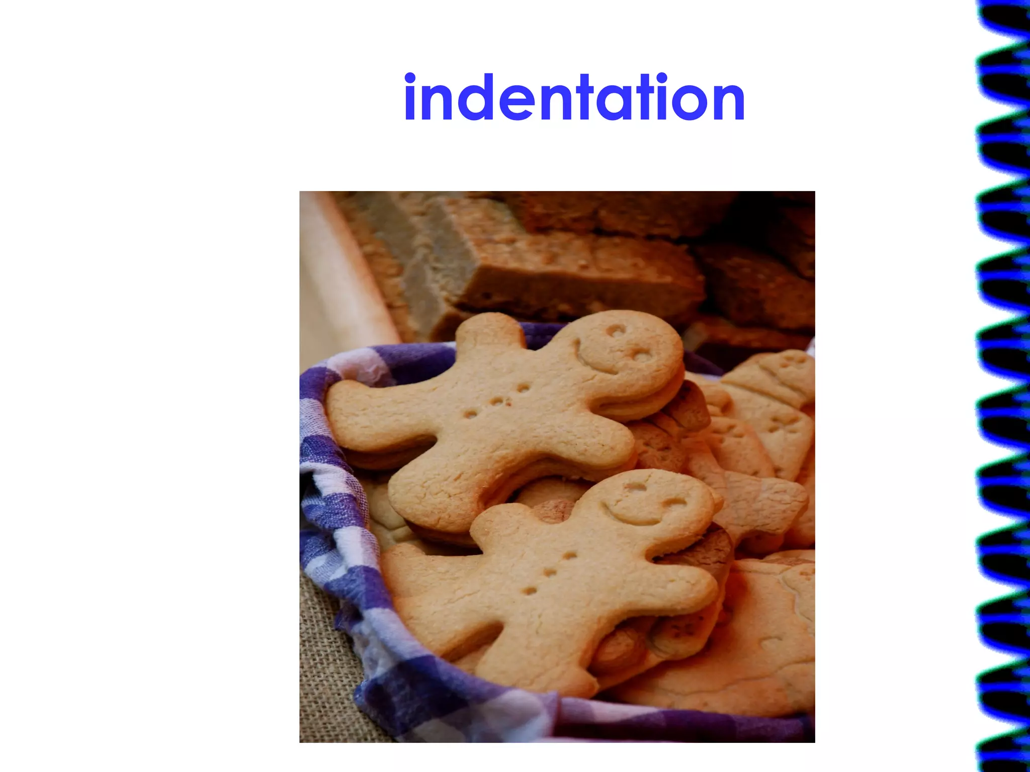 indentation 