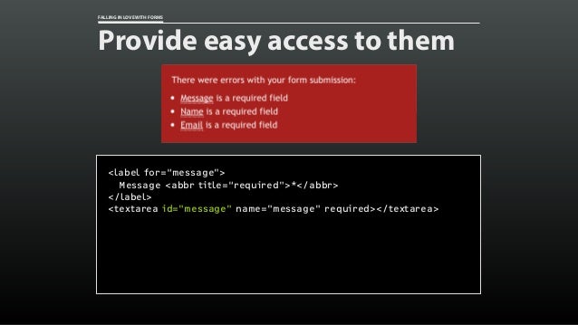 Falling in Love with Forms [Øredev 2015] Slide 119