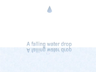 A falling water drop A falling water drop 