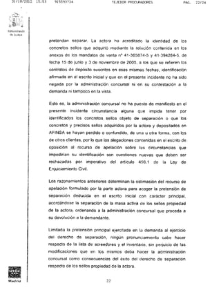 Fallo ap devolucion y entrega filatelia