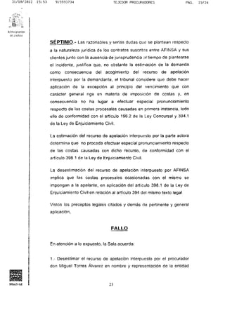 Fallo ap devolucion y entrega filatelia