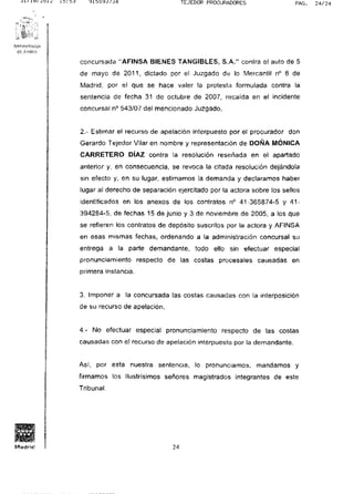 Fallo ap devolucion y entrega filatelia