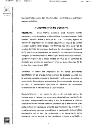 Fallo ap devolucion y entrega filatelia