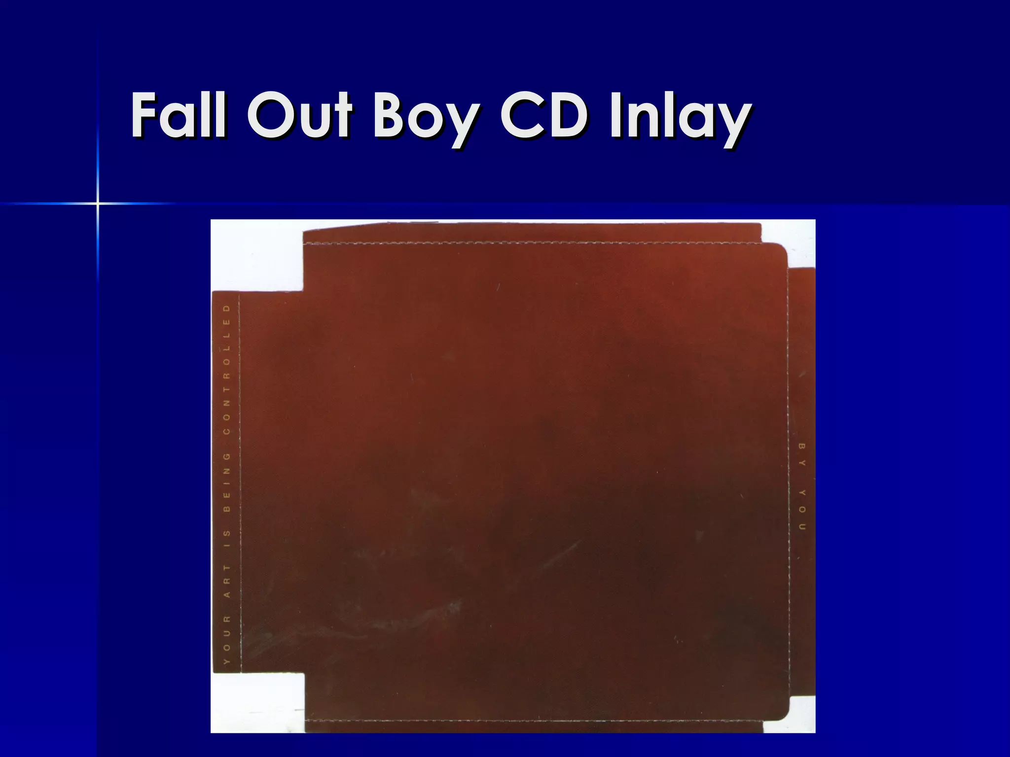 Fall Out Boy CD Inlay 
