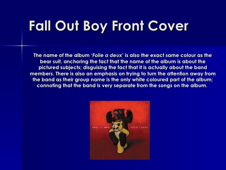 Fall Out Boy Folie A Deux Analysis