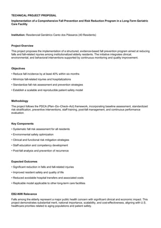 Fall Prevention Program Model Comprehensive Fall Prevention Program in Geriatric Care Facilities | PDF