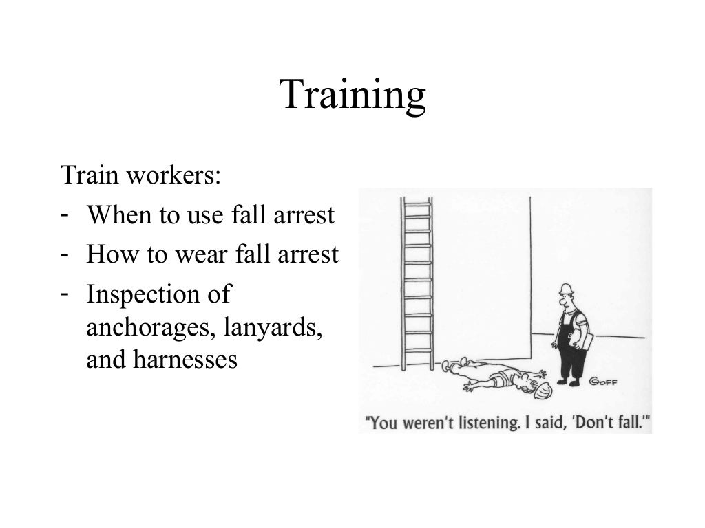 OSHA regulations Fall protection