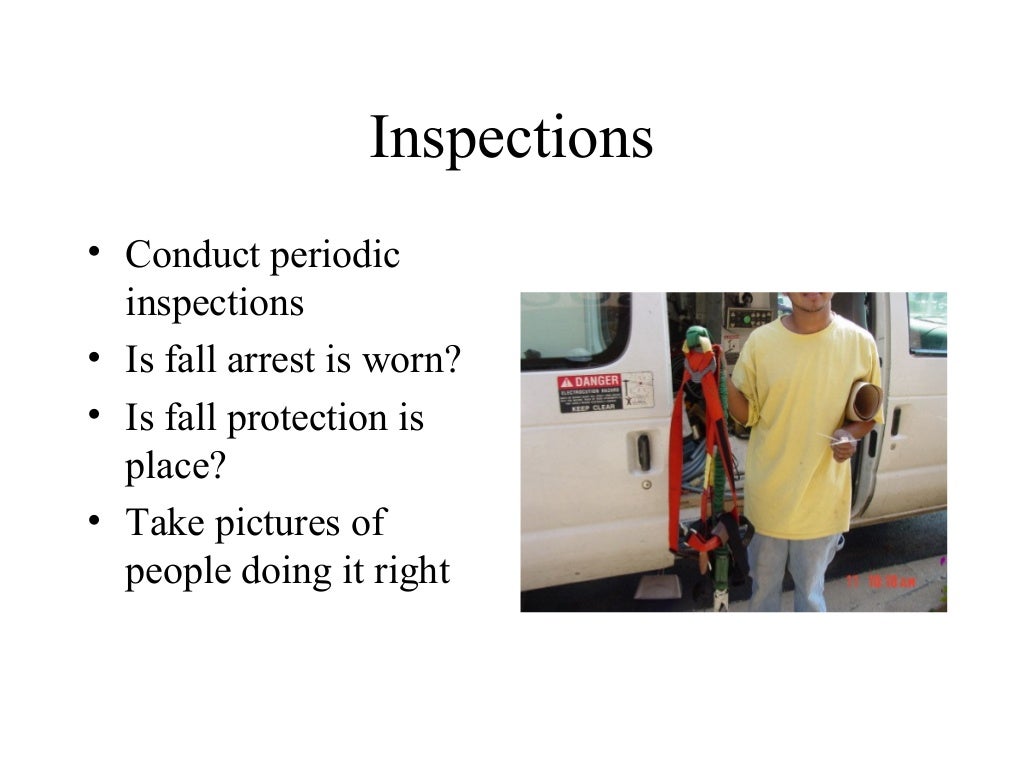 OSHA regulations Fall protection