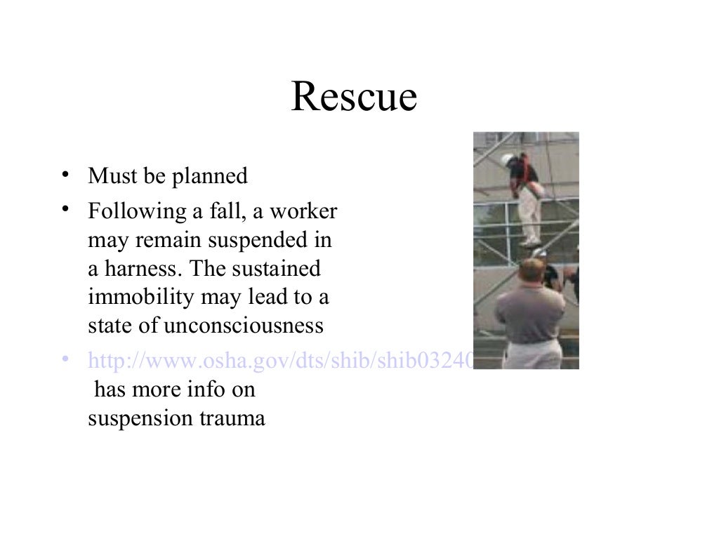 OSHA regulations Fall protection