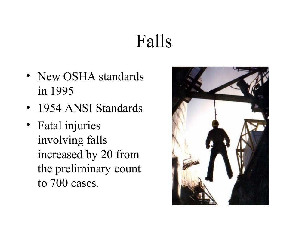 OSHA regulations Fall protection