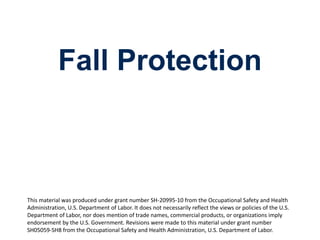 Fall Protection course objective awareness | PPT