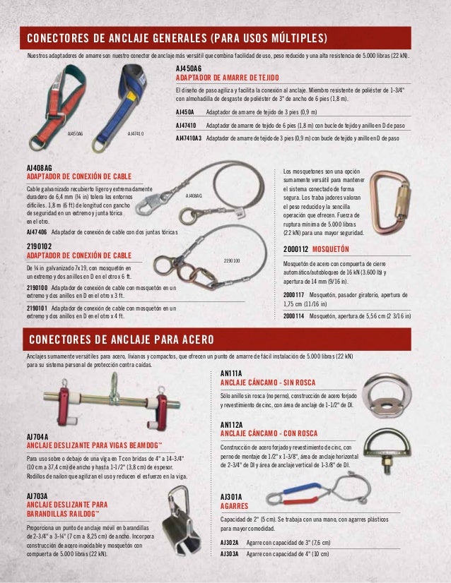 Protección contra Caídas Catalogo de PROTECTA Protección contra Caídas Catalogo de PROTECTA
