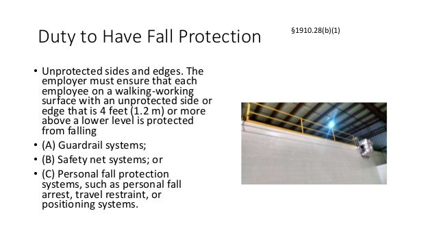 Fall Protection OSHA NEW General Industry 2017 standard
