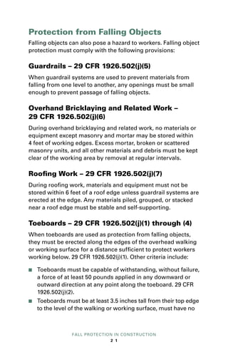 Fall protection in construction | PDF