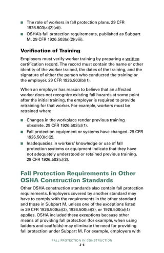 Fall protection in construction | PDF