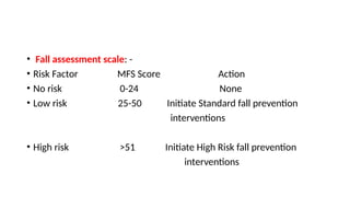 fall risk assessment and various techniques to assess fall risk | PPTX