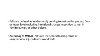fall risk assessment and various techniques to assess fall risk | PPTX