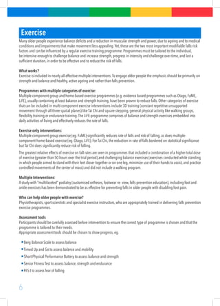 Falls Prevention Intervention Factsheets | PDF