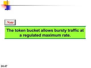 24.47
The token bucket allows bursty traffic at
a regulated maximum rate.
Note
 