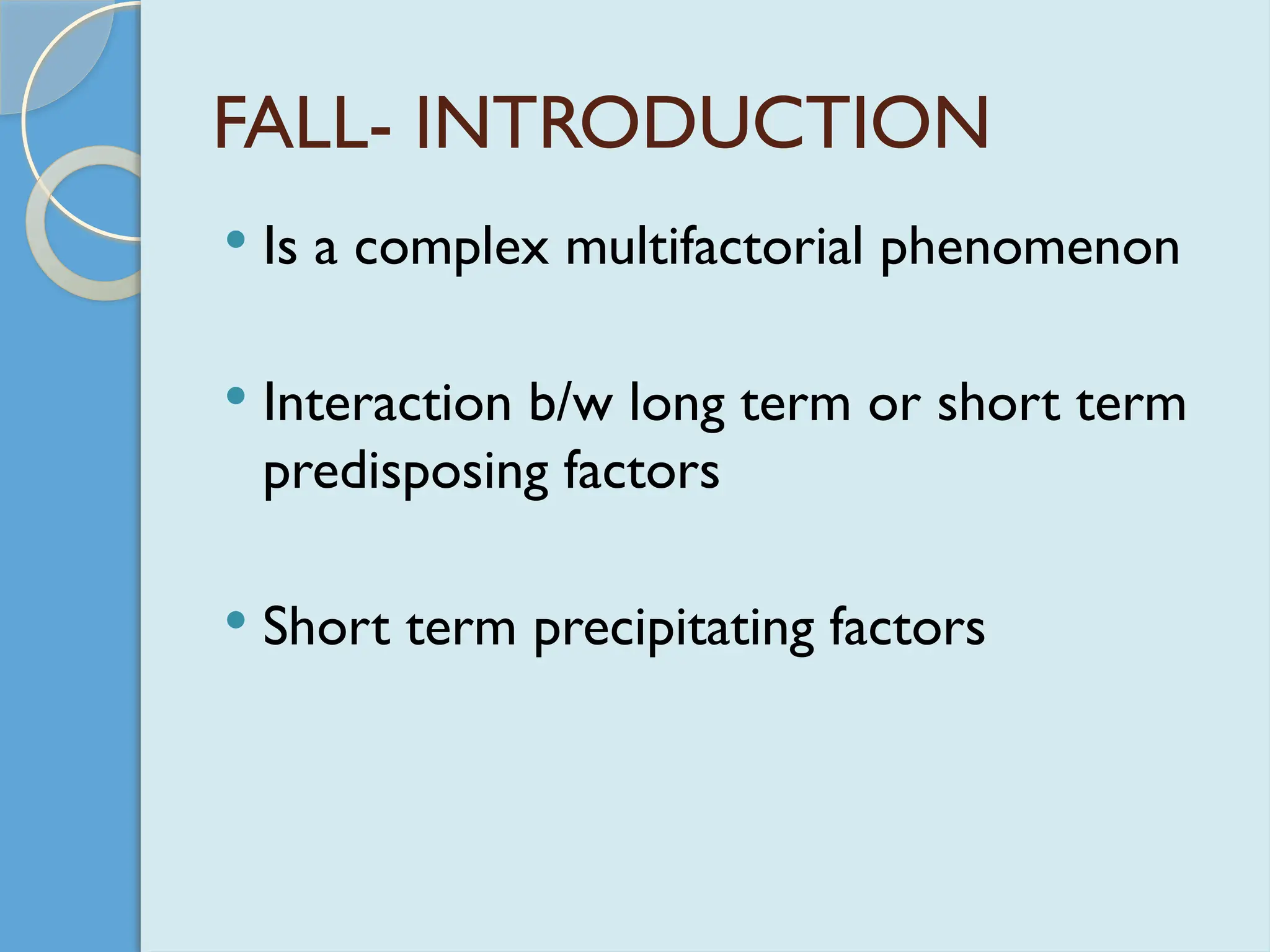 risk factors & prevention of Falls in Elderly | PPTX