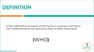 Fall Definition 21 Falls In The Elderly | PPTX