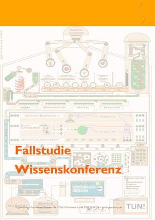 Fallstudie
Wissenskonferenz

© gberatung - Fritz-Neuert-Strasse 13a - 75181 Pforzheim ✆ +49 7231 78 65 36 ✉ info@gberatung.de
 