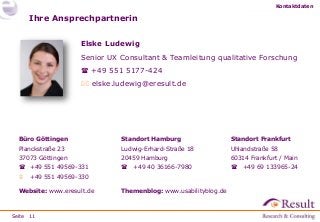 Fallstudien/Projektbeispiele Zielgruppen kennenlernen eResult GmbH