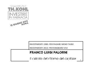 Intervento Franco Falorni Osservatorio Th.Kohl - 15 Giugno 2013