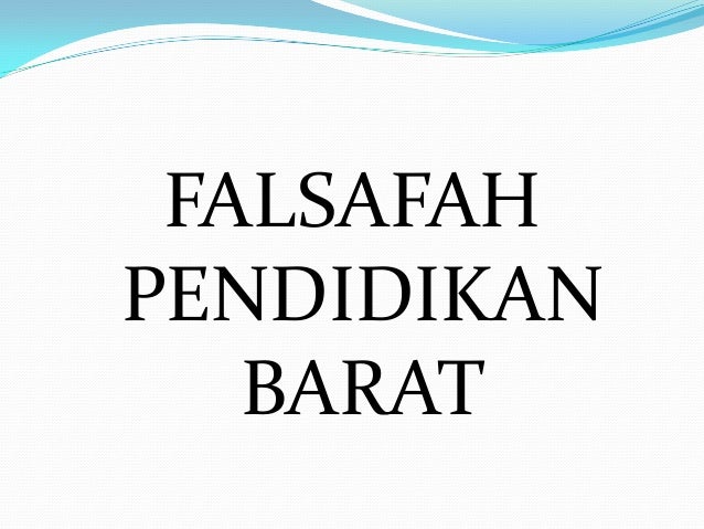 Falsafah pendidikan barat
