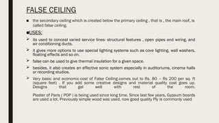False ceiling by architecture student for design | PPTX