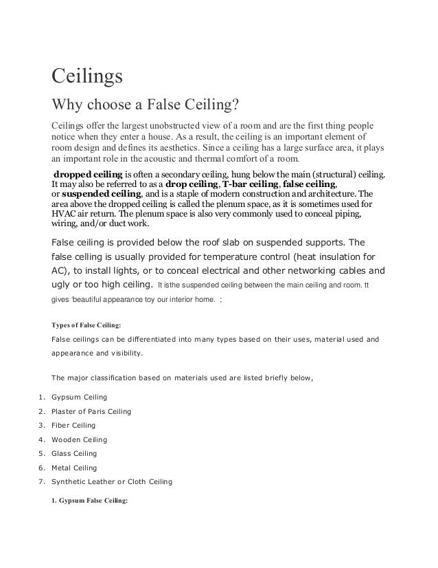 False Ceiling