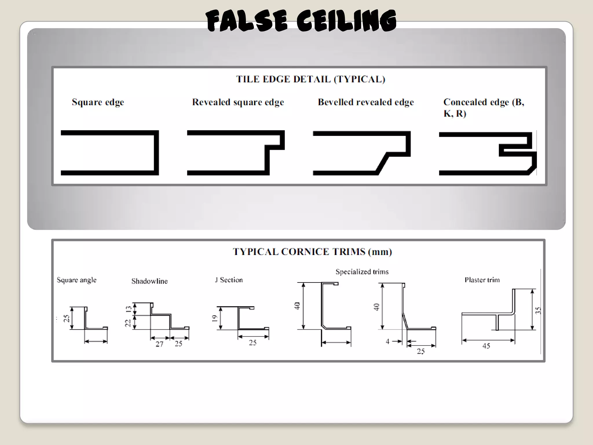 FALSE CEILING

 
