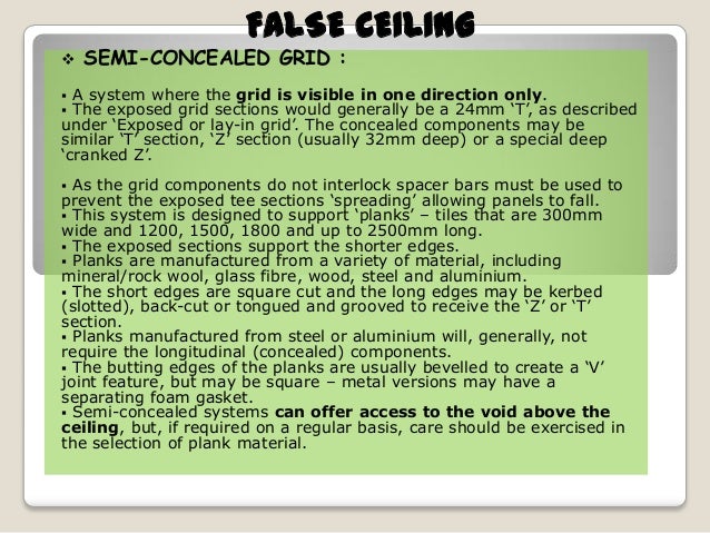 False Ceiling 6th Sem
